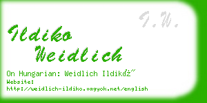 ildiko weidlich business card